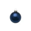 8ct Midnight Blue Shiny Glass Christmas Ball Ornaments 3.25" (80mm)