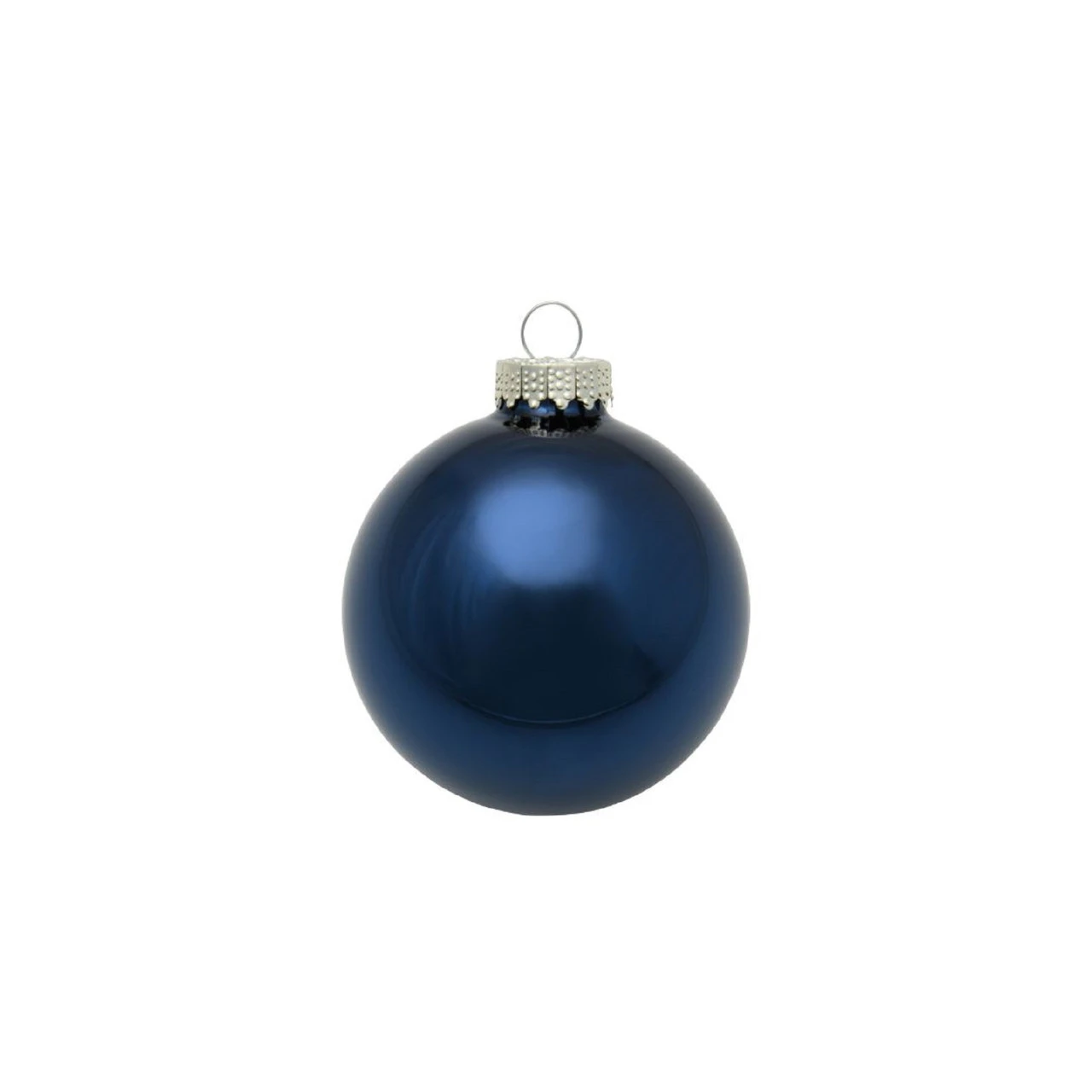 28ct Midnight Blue Shiny Glass Christmas Ball Ornaments 2" (50mm) 3 28ct Midnight Blue Shiny Glass Christmas Ball Ornaments 2" (50mm)