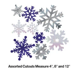 Club Pack Of 144 Silver And Blue Foil Christmas Snowflake Cutout Decorations 12" -Optimal Christmas Shop dcre 990004 3 84765.1667684064