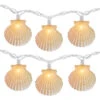 10 Count Iridescent Scalloped Seashell Novelty String Lights, 6.5 Ft White Wire -Optimal Christmas Shop dennis east 13057 1updated 96185.1667487891