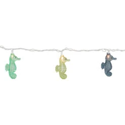10 Count Blue And Green Seahorse Novelty String Lights, 6.5 Ft White Wire -Optimal Christmas Shop denniseast 12806 4 06606.1667536733