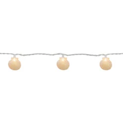 10 Count Iridescent Scalloped Seashell Novelty String Lights, 6.5 Ft White Wire -Optimal Christmas Shop denniseast 13057 1 26038.1667487891