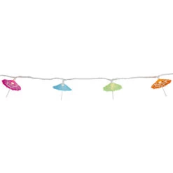10 Count Colorful Drink Umbrella Novelty String Lights, 6.5 Ft White Wire -Optimal Christmas Shop denniseast 70181 1 49686.1667566335