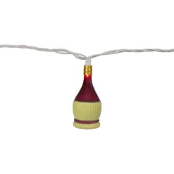 10-Count Grape And Wine Bottle Novelty String Christmas Light Set, 7.5ft White Wire -Optimal Christmas Shop denniseast greenplug newul 01326.1667616948