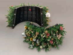 7.5' Pre-Lit Gold And Red Artificial Christmas Tree – Clear LED Lights -Optimal Christmas Shop dezy2018 et hist 5520237 29277.1667536245