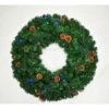 Pre-Lit Oregon Fir Artificial Christmas Wreath, 36-Inch, Warm White And Multi LED Lights