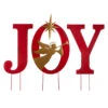 3' Red And Gold Metal Christmas JOY Angel Yard Stake, Wall Decor, Or Standing Decor -Optimal Christmas Shop dglit 2010200006 1 48548.1667602152