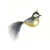 5.63" Gray And Gold Chickadee Bird With Feather Tail Hand Blown Glass Hanging Figurine Ornament -Optimal Christmas Shop dgold cobanec305 19819.1667639552