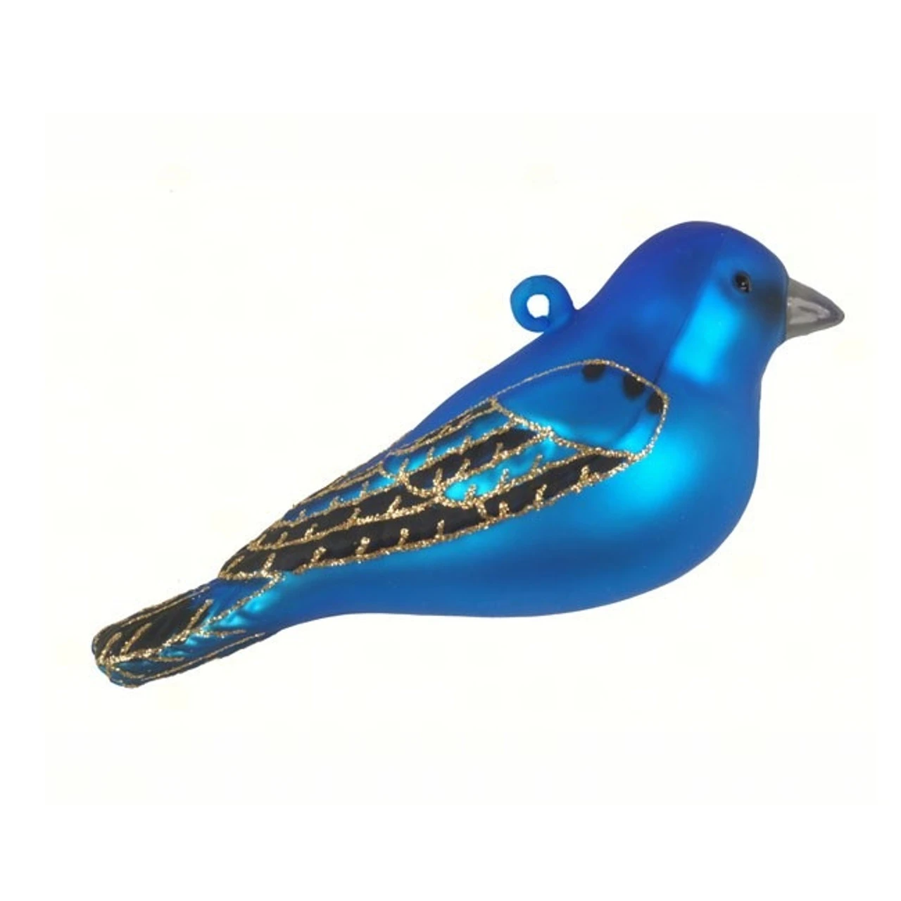 4.5" Indigo Bunting Bird Hand Blown Glass Hanging Figurine Ornament 3 4.5" Indigo Bunting Bird Hand Blown Glass Hanging Figurine Ornament