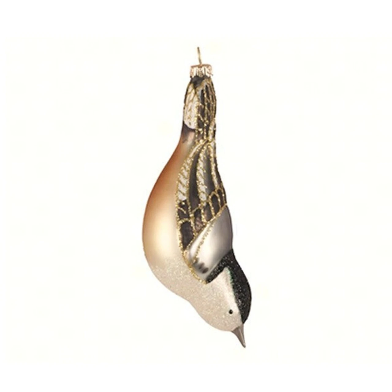 4.25” White Breasted Nuthatch Hand Blown Glass Hanging Figurine Ornament 3 4.25” White Breasted Nuthatch Hand Blown Glass Hanging Figurine Ornament