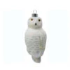4.5" White Snowy Owl Hand Blown Glass Hanging Figurine Ornament -Optimal Christmas Shop dgold cobaned379 18410.1667637372