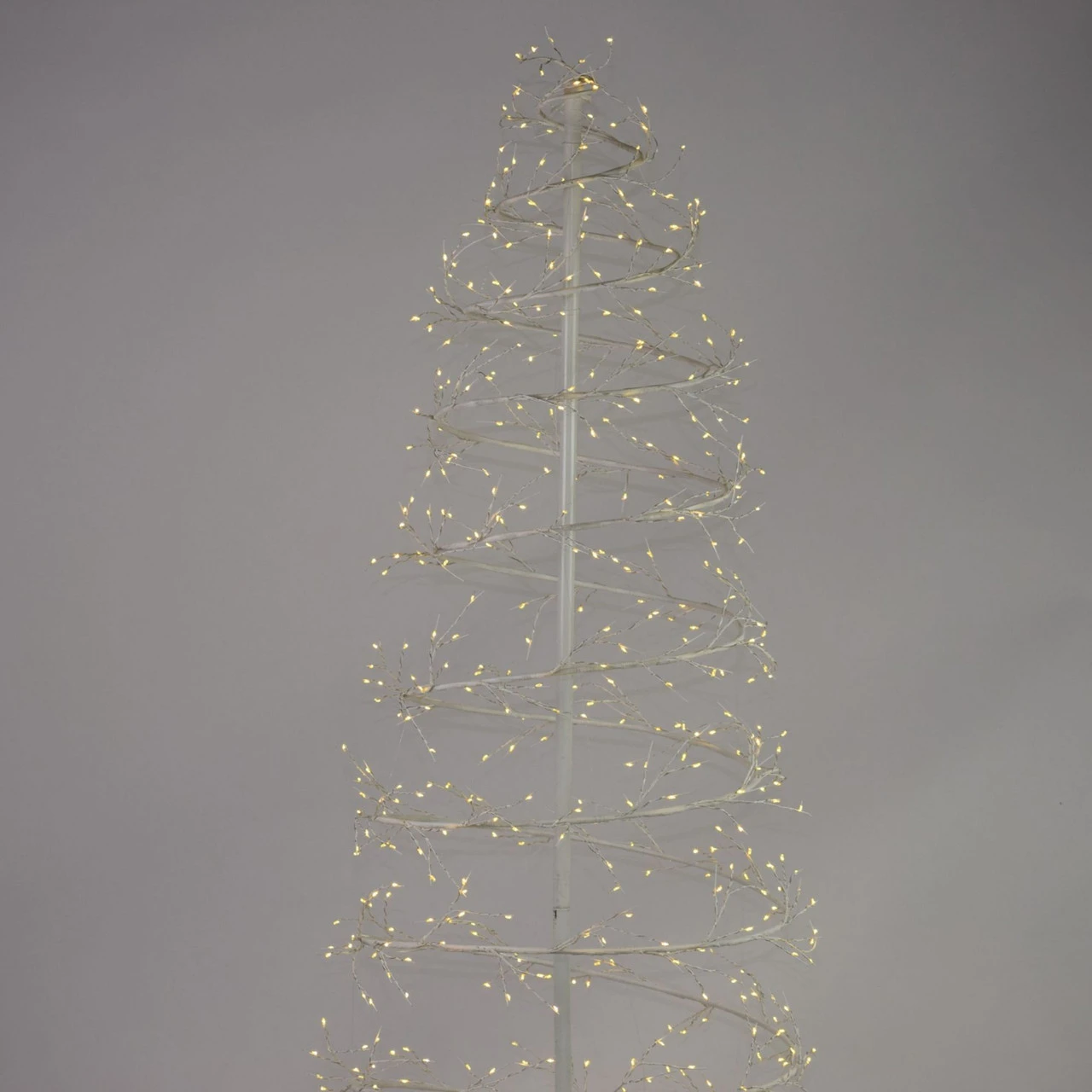 6' Pre-Lit White Revolve Spiral Artificial Tree, Warm White LED Lights 6 6' Pre-Lit White Revolve Spiral Artificial Tree, Warm White LED Lights - Image 4
