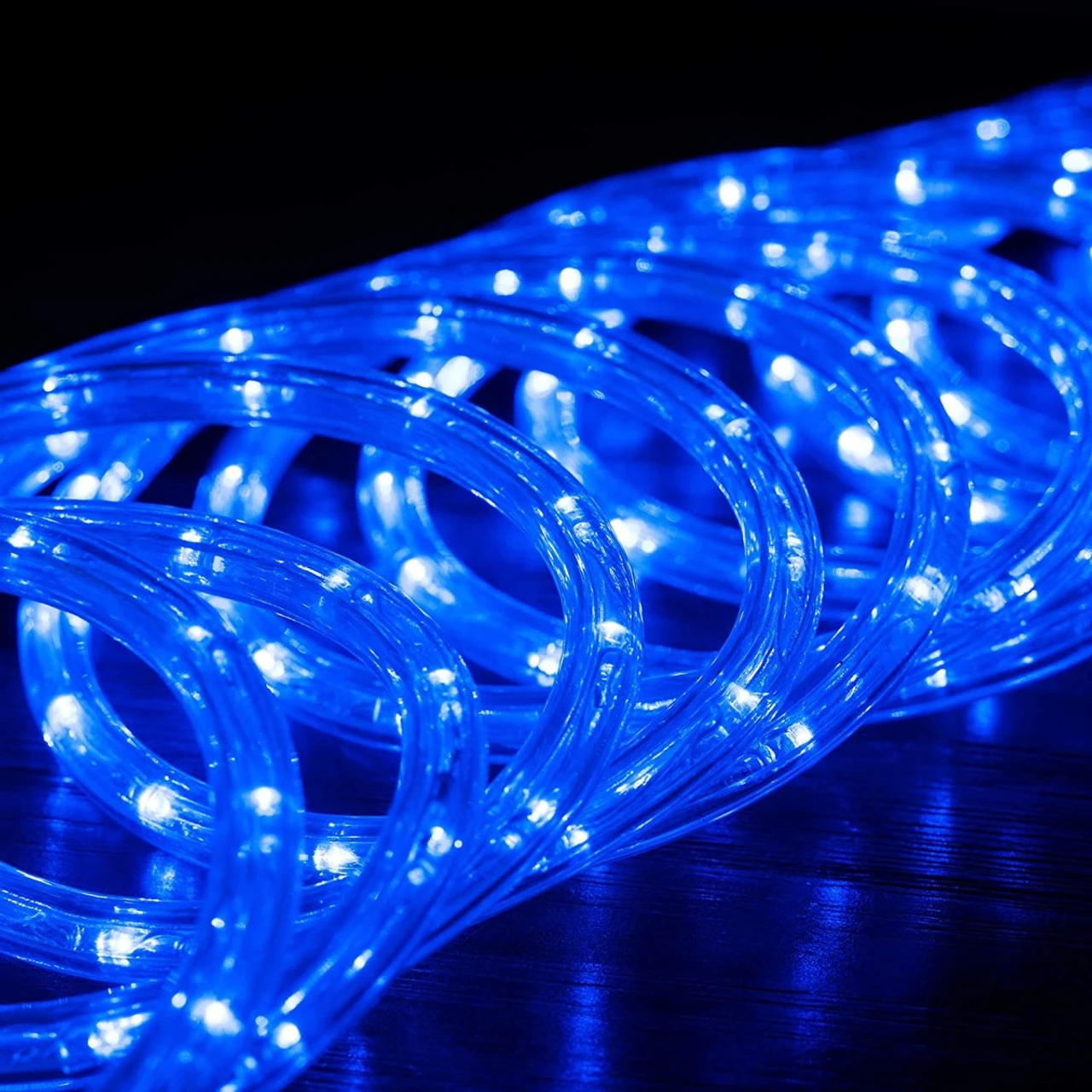 Blue Commercial Incandescent Length Christmas Rope Lights - 100 Ft White Wire 4 Blue Commercial Incandescent Length Christmas Rope Lights - 100 Ft White Wire - Image 2