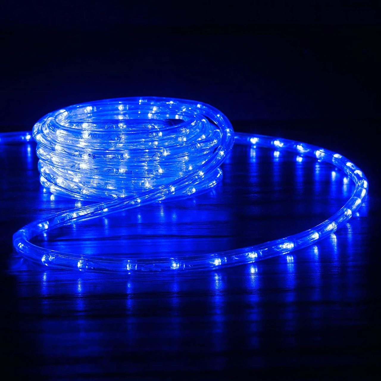 Blue Commercial Incandescent Length Christmas Rope Lights - 100 Ft White Wire 5 Blue Commercial Incandescent Length Christmas Rope Lights - 100 Ft White Wire - Image 3