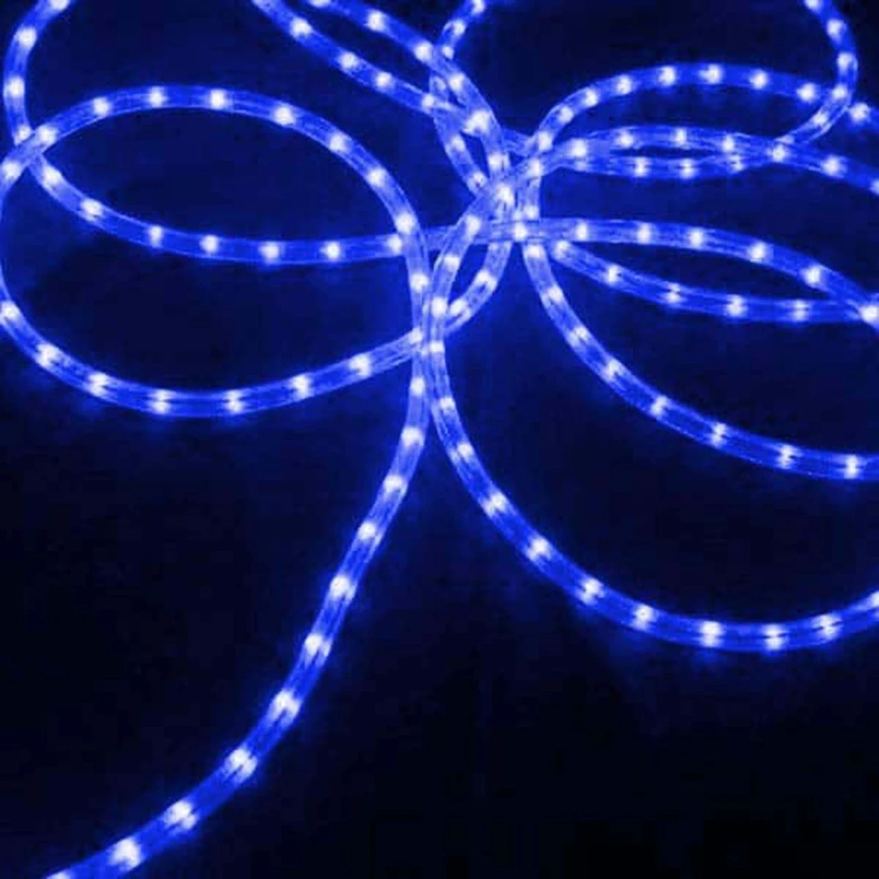 Blue Commercial Incandescent Length Christmas Rope Lights - 100 Ft White Wire 3 Blue Commercial Incandescent Length Christmas Rope Lights - 100 Ft White Wire
