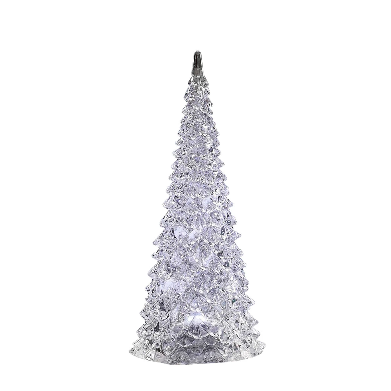 Set Of 2 Clear LED Lighted Christmas Decorative Pine Trees 12” 3 Set Of 2 Clear LED Lighted Christmas Decorative Pine Trees 12”