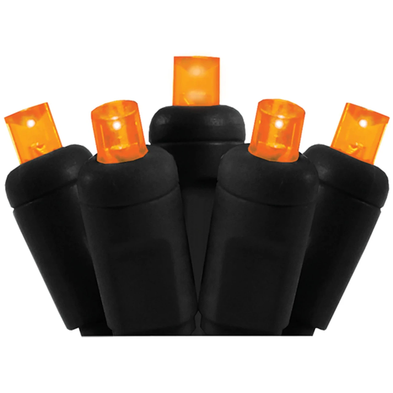 50 Orange Frosted LED Wide Angle Christmas String Lights - 25.17 Ft Black Wire 3 50 Orange Frosted LED Wide Angle Christmas String Lights - 25.17 Ft Black Wire