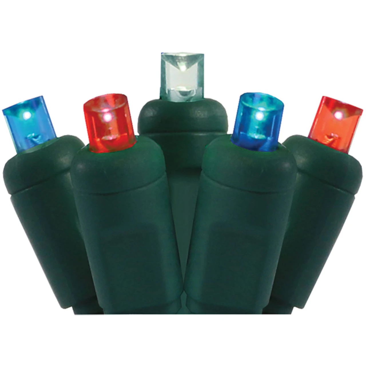 35 Multi-Color LED Wide Angle Christmas String Lights - 12 Ft Green Wire 3 35 Multi-Color LED Wide Angle Christmas String Lights - 12 Ft Green Wire