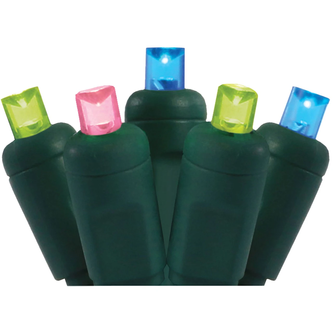 50 Multi-Color Miami LED Wide Angle Christmas String Lights - 25.17 Ft Green Wire 3 50 Multi-Color Miami LED Wide Angle Christmas String Lights - 25.17 Ft Green Wire