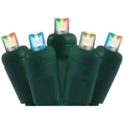 50 Multi-Color Magic Mix LED Wide Angle Christmas String Lights - 25.17 Ft Green Wire