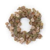 22" Brown, Beige, And Green Home Decoration And Gift Collections Polyester Eucalyptus Wreath -Optimal Christmas Shop dmel 80700 02121.1667647221