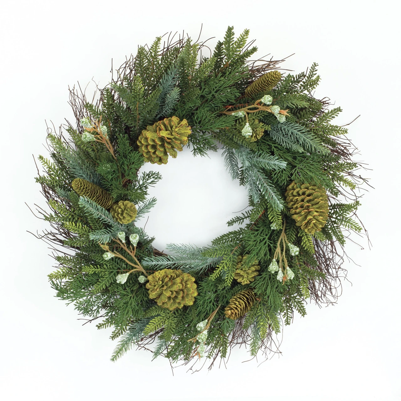 Mixed Pine Artificial Christmas Wreath, 23-Inch, Unlit 3 Mixed Pine Artificial Christmas Wreath, 23-Inch, Unlit
