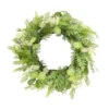 Green And White Mixed Foliage Spring Floral Wreath, 27.5-Inch -Optimal Christmas Shop dmel 85459ds 1 95855.1680628369