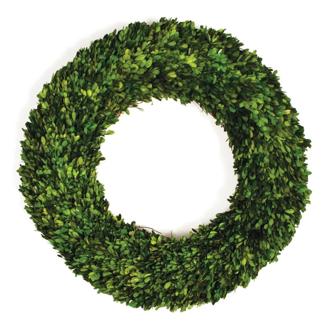 Natural Fiber Artificial Boxwood Christmas Wreath - 30-Inch, Unlit 3 Natural Fiber Artificial Boxwood Christmas Wreath - 30-Inch, Unlit