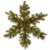 32" Pre-Lit Spruce Snowflake Berries And Pine Cones Artificial Christmas Wreath - LED Lights -Optimal Christmas Shop dnat20cw7 306 32sb4 1 52886.1667522118