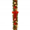 9' X 12" Pre-Lit Decorative Collection Artificial Christmas Garland - Clear Lights -Optimal Christmas Shop dnat20dc13 104l 9b 58007.1667533608