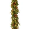 6' X 12" Pre-Lit Decorative Collection Juniper Mix Pine Artificial Christmas Garland - Warm White LED Lights