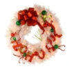 24" Pre-Lit Decorative Collection Ho Ho Ho Artificial Christmas Wreath – Warm White LED Lights -Optimal Christmas Shop dnat20dc13 136 24wb 1 1 33056.1667643645