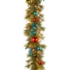 9' X 14" Pre-Lit Decorative Collection Retro Artificial Christmas Garland – Warm White LED Lights