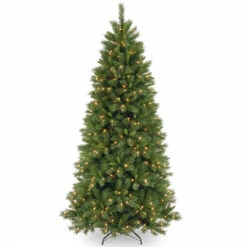 7.5 Ft. Lehigh Valley Slim Pine Tree With Dual Color LED Lights