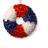 18" Patriotic Rose Wreath