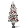 5' Pre-lit Potted Snowy Bristle Pine Entrance Artificial Christmas Tree – Clear Lights -Optimal Christmas Shop dnat20snp7 309 50 14335.1667576076