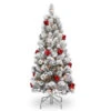 4.5’ Pre-Lit Snowy Bristle Pine Artificial Christmas Tree - Clear Lights -Optimal Christmas Shop dnat20snp7 310 45 36092.1667576079