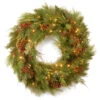 White Pine Wreath With Pine Cones - 30-Inch, Warm White LED Lights -Optimal Christmas Shop dnat20whp13e28090300e2809030wb1 86833.1667584035