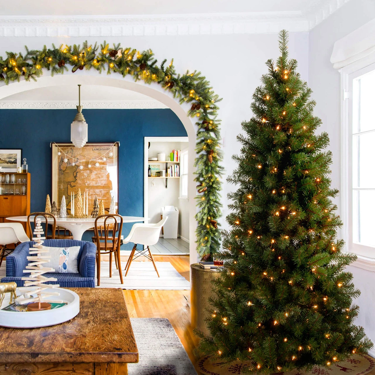 6’ Pre-Lit Canadian Grande Fir Artificial Christmas Tree – Clear Lights 4 6’ Pre-Lit Canadian Grande Fir Artificial Christmas Tree – Clear Lights - Image 2