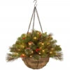 20" Pre-Lit Artificial Pine Christmas Hanging Basket With Berries - Warm White LED Lights/BO 2 20" Pre-Lit Artificial Pine Christmas Hanging Basket With Berries - Warm White LED Lights/BO -Optimal Christmas Shop dnat cw7 300 20h b1 76137.1667536530