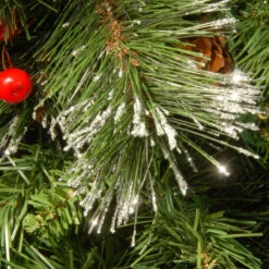 30" Pre-Lit BO Crestwood Spruce Artificial Christmas Wreath - Warm White LED Lights -Optimal Christmas Shop dnat cw7 309l 30w b1 3 25563.1667656847