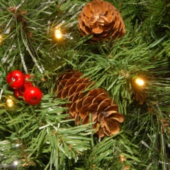 30" Pre-Lit BO Crestwood Spruce Artificial Christmas Wreath - Warm White LED Lights -Optimal Christmas Shop dnat cw7 309l 30w b1 4 67573.1667656848