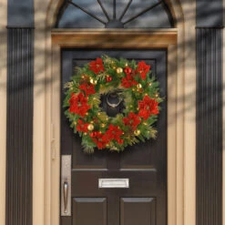 Pre-Lit Decorative Home Spun Artificial Christmas Wreath - 36-Inch, Clear Lights -Optimal Christmas Shop dnat dc13 111l 36w 2 59987.1667616348