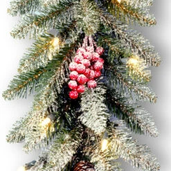9' X 10" Pre-Lit Dunhill Fir Artificial Christmas Garland With Red Berries – Clear Lights -Optimal Christmas Shop dnat duf 300 9a 1 3 17424.1667535991