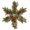 32" Frosted Pine Berry Eucalyptus Snowflake Battery Operated LED Lights Wreath -Optimal Christmas Shop dnat fpb 300 32sb 1 1 74982.1667574590