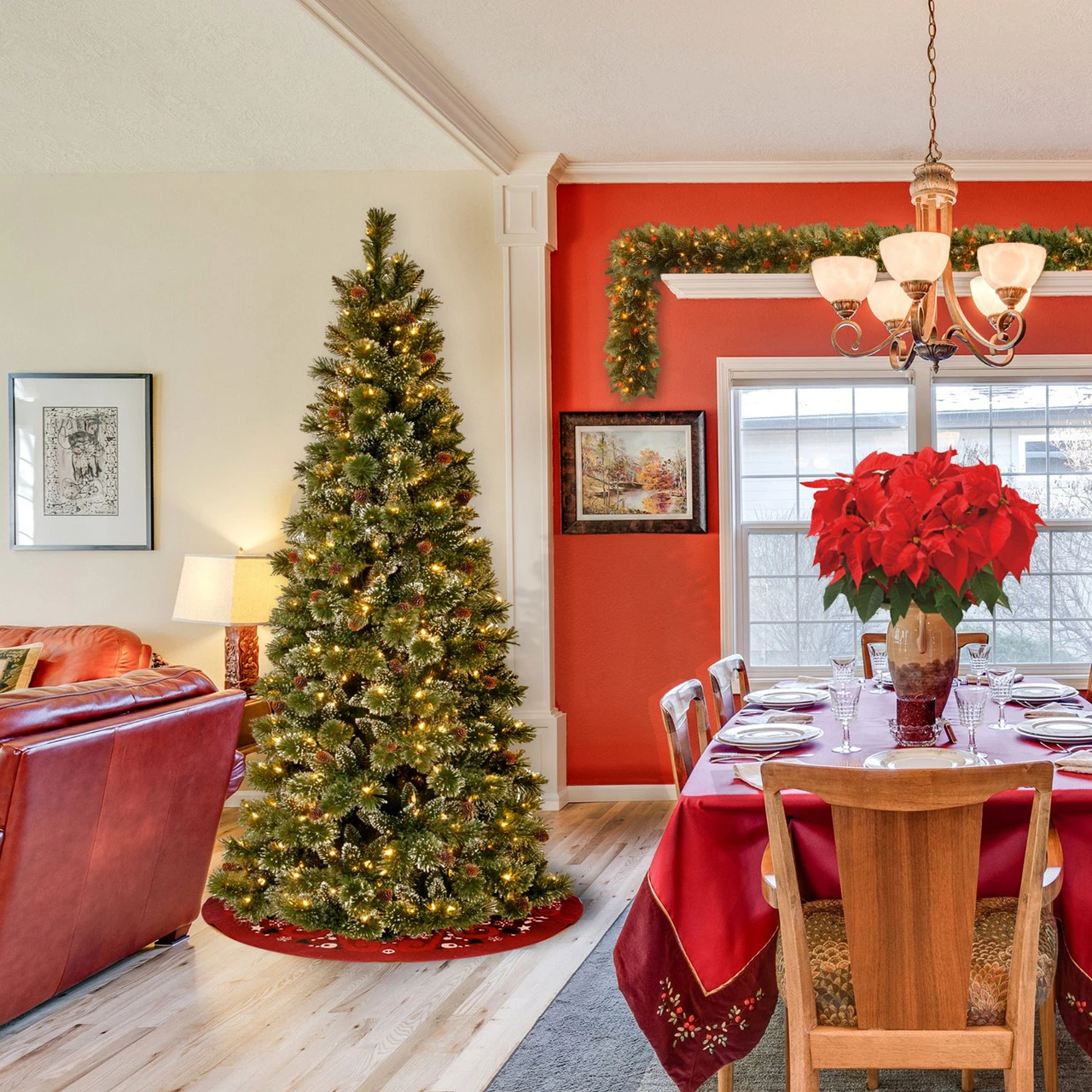 6.5’ Pre-Lit Glittery Pine Christmas Tree – Clear Lights 5 6.5’ Pre-Lit Glittery Pine Christmas Tree – Clear Lights - Image 3