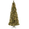 7.5’ Pre-Lit Glittery Bristle Artificial Christmas Tree – Warm White LED Lights