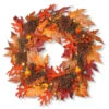 Maple Berries And Cones Artificial Christmas Wreath - 24-Inch, Clear Lights -Optimal Christmas Shop dnat hc7 104 24w 1 29975.1667656812