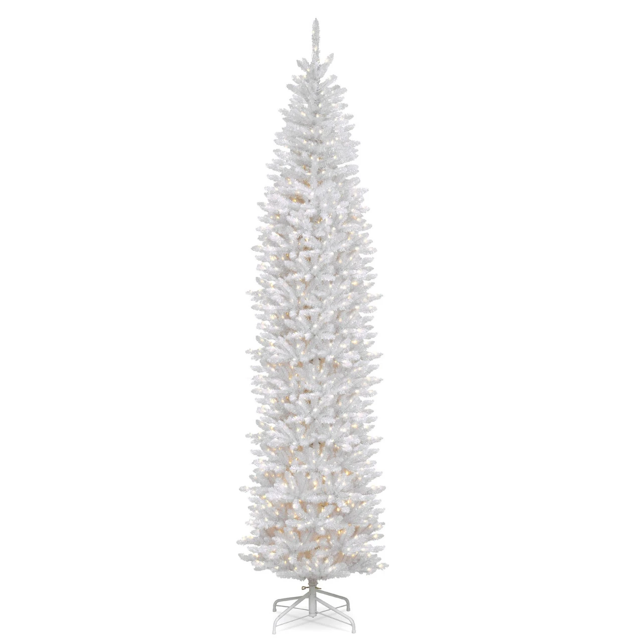 12' Pre-Lit Kingswood White Fir Pencil Artificial Christmas Tree - Clear Lights 3 12' Pre-Lit Kingswood White Fir Pencil Artificial Christmas Tree - Clear Lights