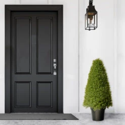 36" Green Artificial Boxwood Topiary Tree With Weighted Pot -Optimal Christmas Shop dnat lbx4 36 2 50402.1667533504